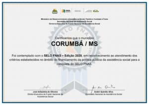 Corumbá conquista Selo FNAS 2025 e destaca avanços na assistência social